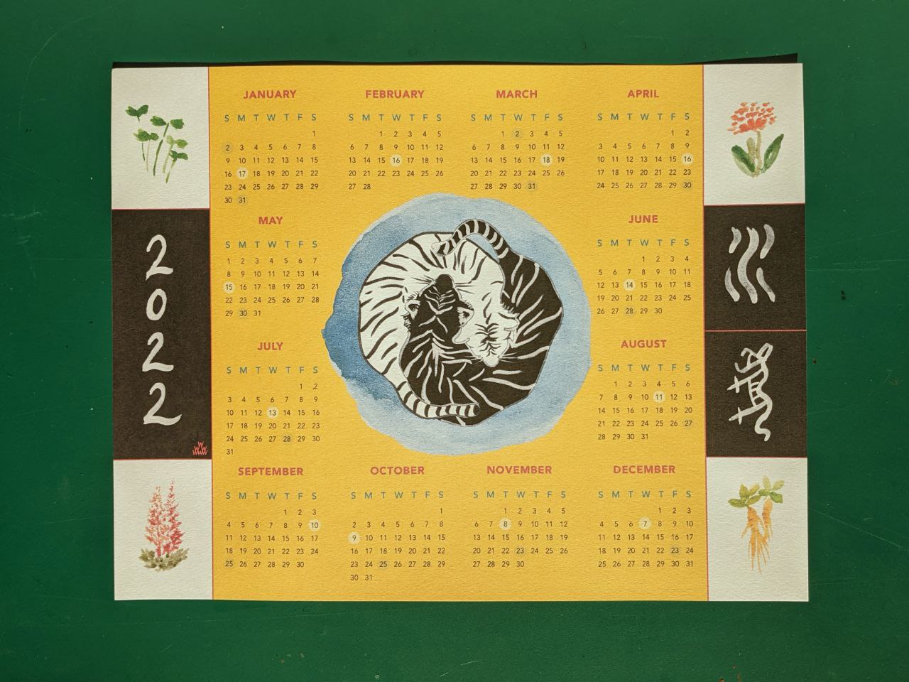 2022 Year of Tiger Calendar